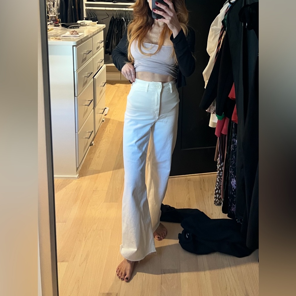 Zara White Flare Jeans